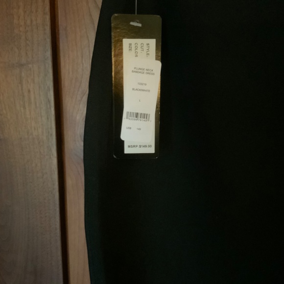 Bebe Plunge Neck Bandage Dress - Picture 8 of 8